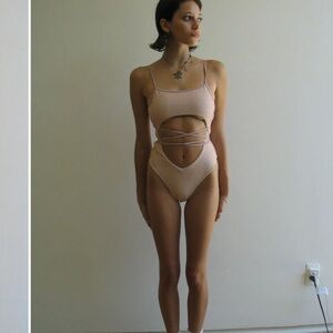 Alice Terry One Piece Pink Cutout Swimsuit